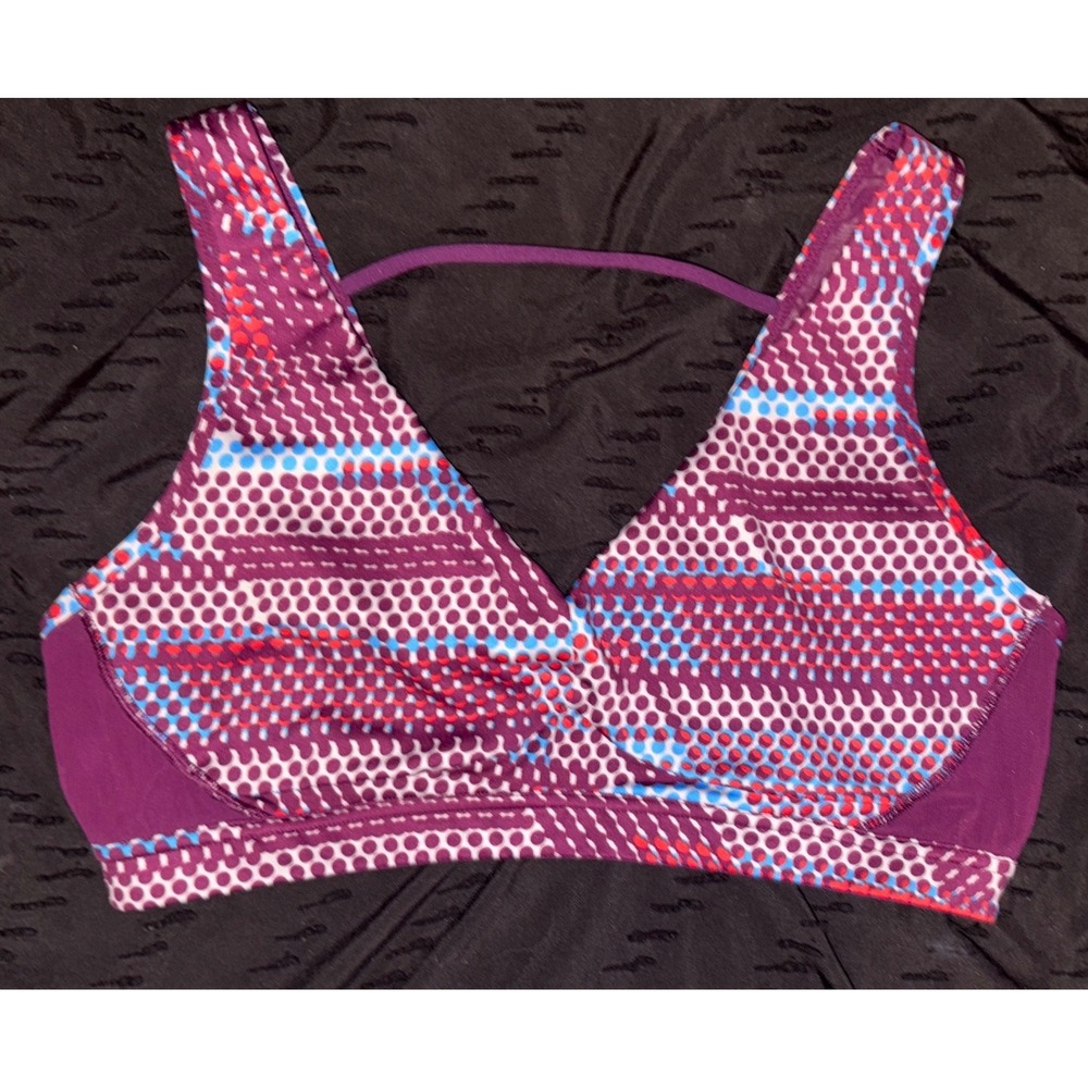 Victoria's Secret VSX Sport Lightweight Unlined Double V Strappy Sports‎ Bra, M